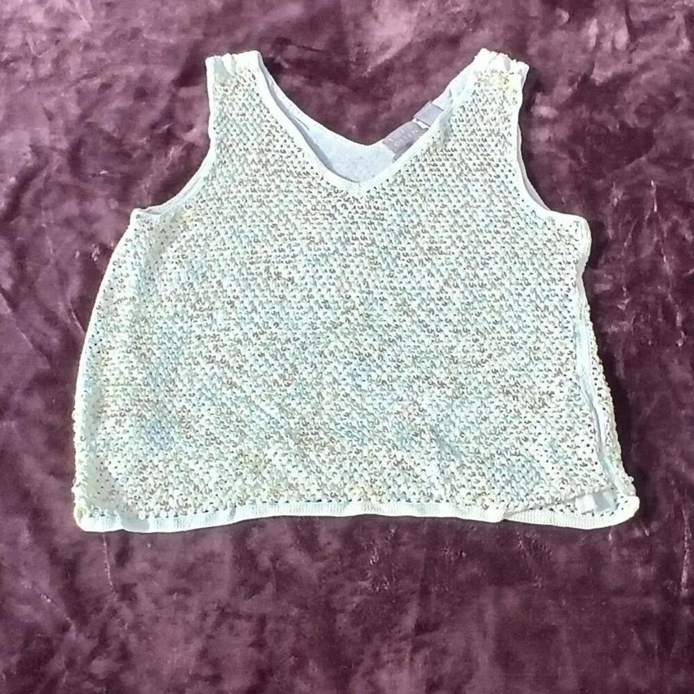 NWOT Hand-knitted Sigrid Olsen Sequin Tank Top